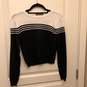 White and black Brandy Melville sweater